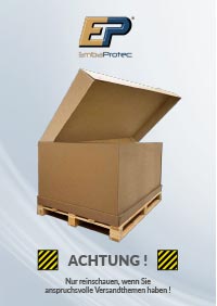 Deckblatt Flyer Behälter Konfektion