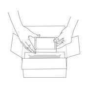 Verpackungsvorgang Produkt platziert