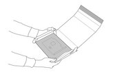 Verpackungsvorgang Flügel umklappen