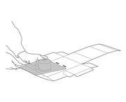 Verpackungsvorgang Produkt unter Folie